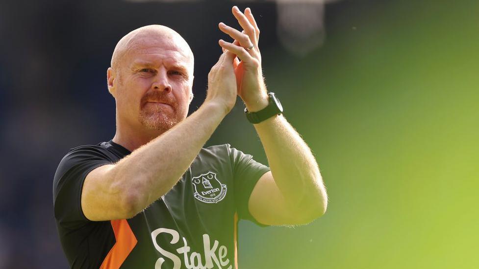 Everton boss Sean Dyche claps supporters