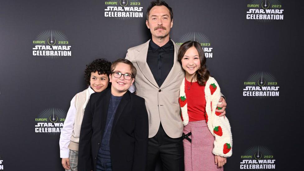 The young cast are joined by British actor Jude Law in the Disney+ series