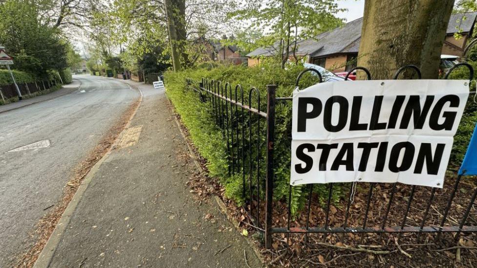 Polling station in Staffordshire