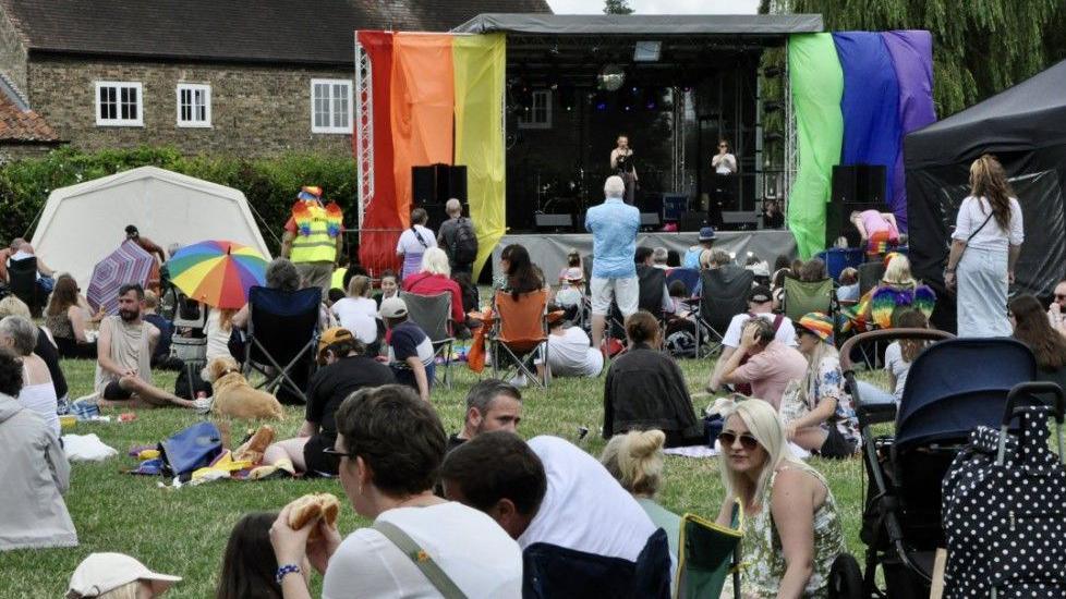 People enjoying festival in Ely