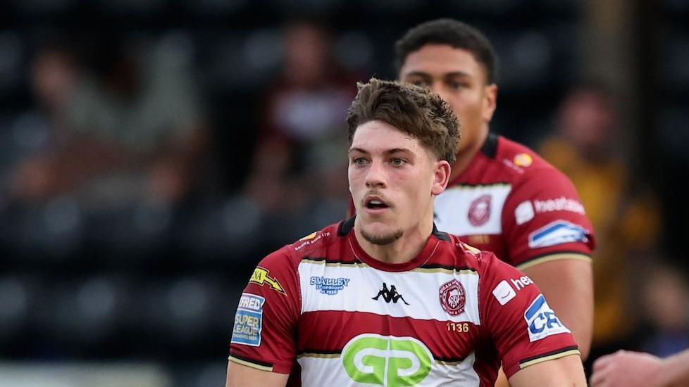 Jacob Douglas in action for Wigan Warriors in 2025