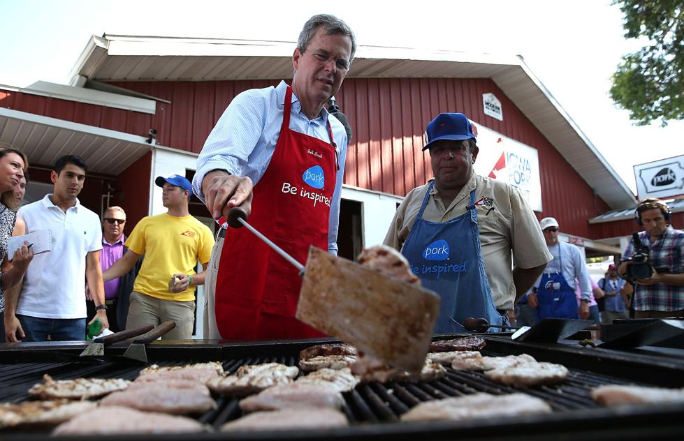 Jeb Bush at a county show in Iowa