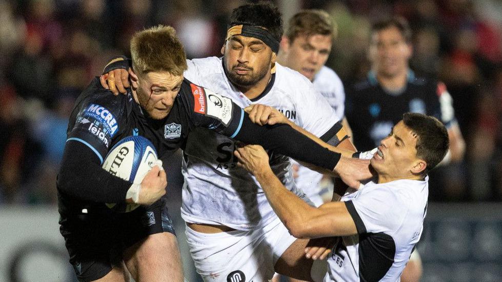 Glasgow Warriors' Kyle Steyn against Toulon in 2024