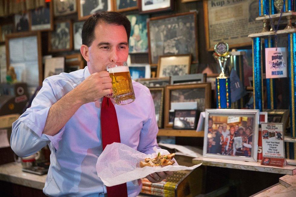 Scott Walker at the Billy Goat Tavern, Chicago