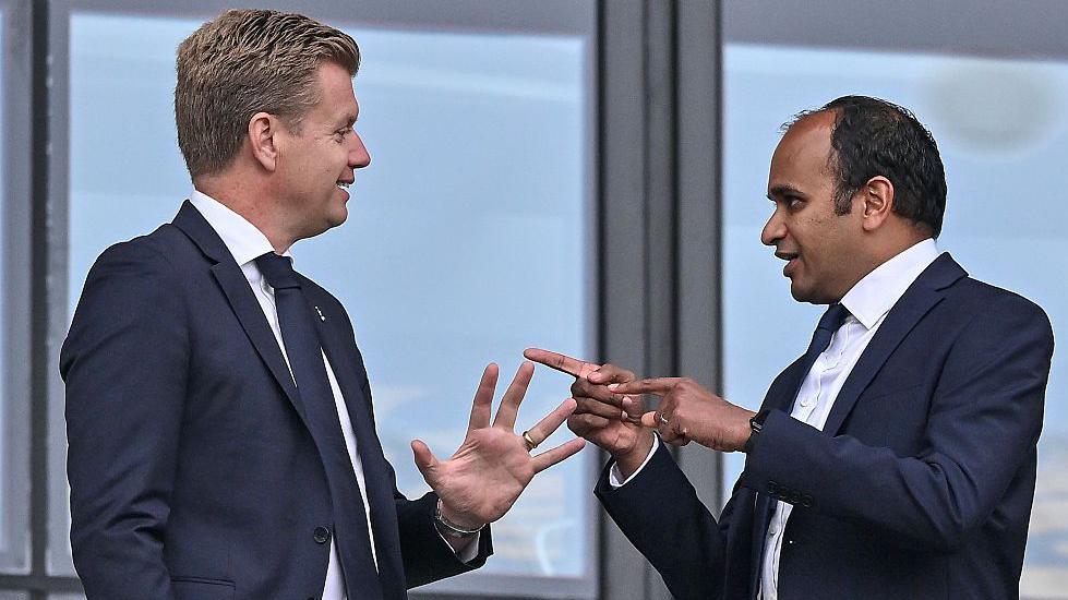 Johan Lange, Technical Director of Tottenham Hotspur and Vinai Venkatesham, Chief Executive of Tottenham Hotspur