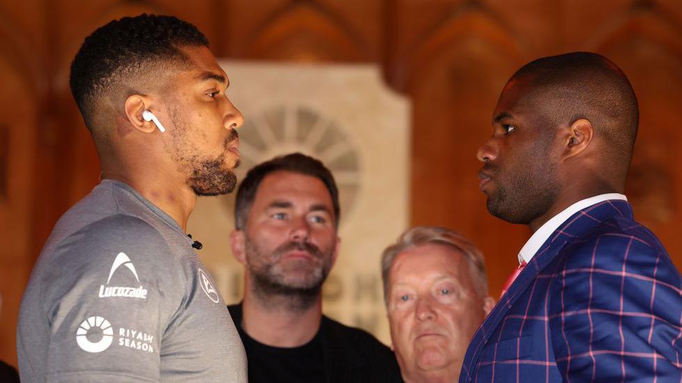 Anthony Joshua and Daniel Dubois face off