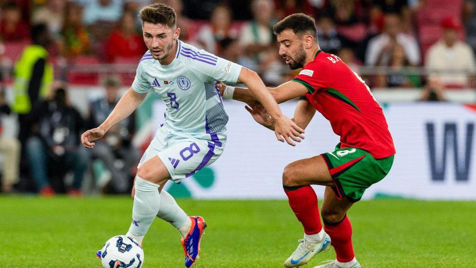 Billy Gilmour in action against Portugal