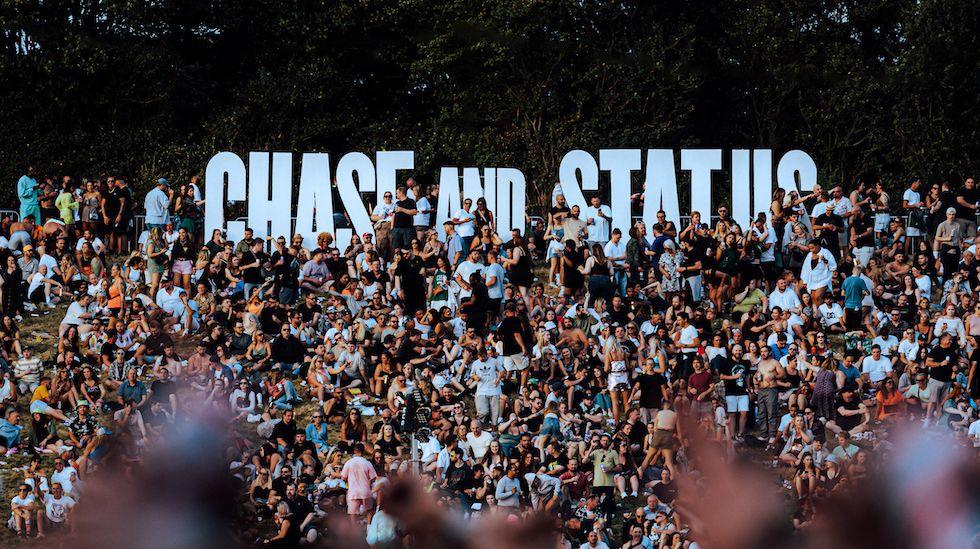 Chase & Status logo in the crowd