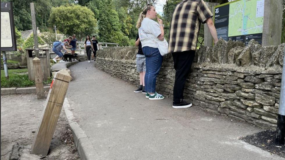 bollard nearly out of the ground