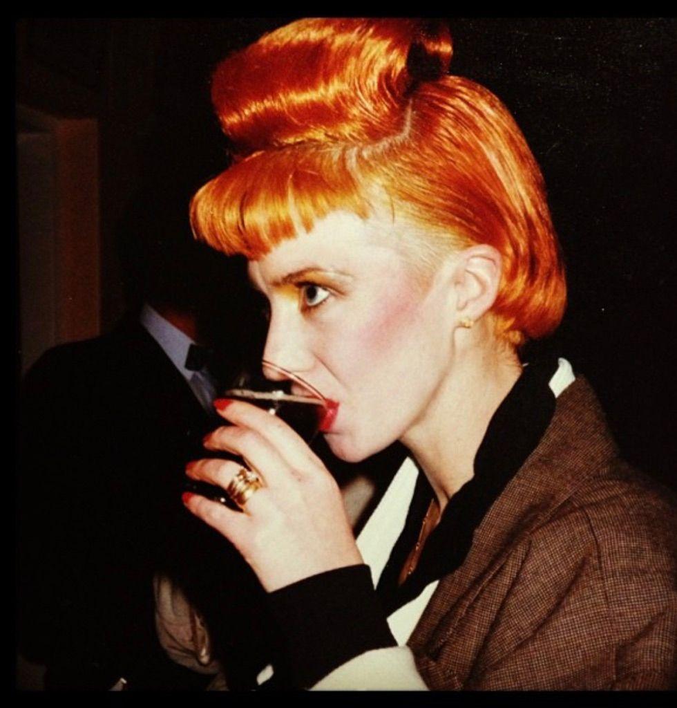 val garland with orange hair in the 1980s