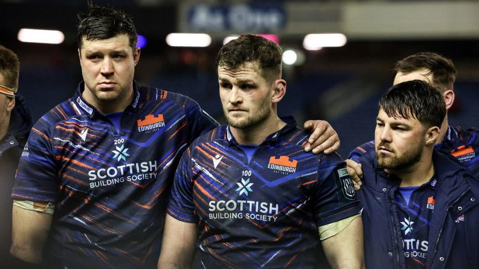 Edinburgh players look dejected