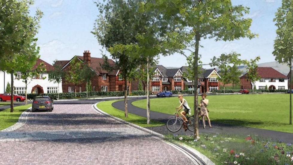CGI image of housing development
