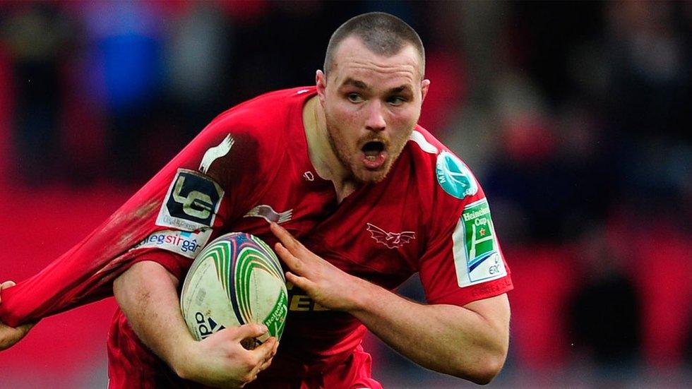 Ken Owens in action for the Scarlets