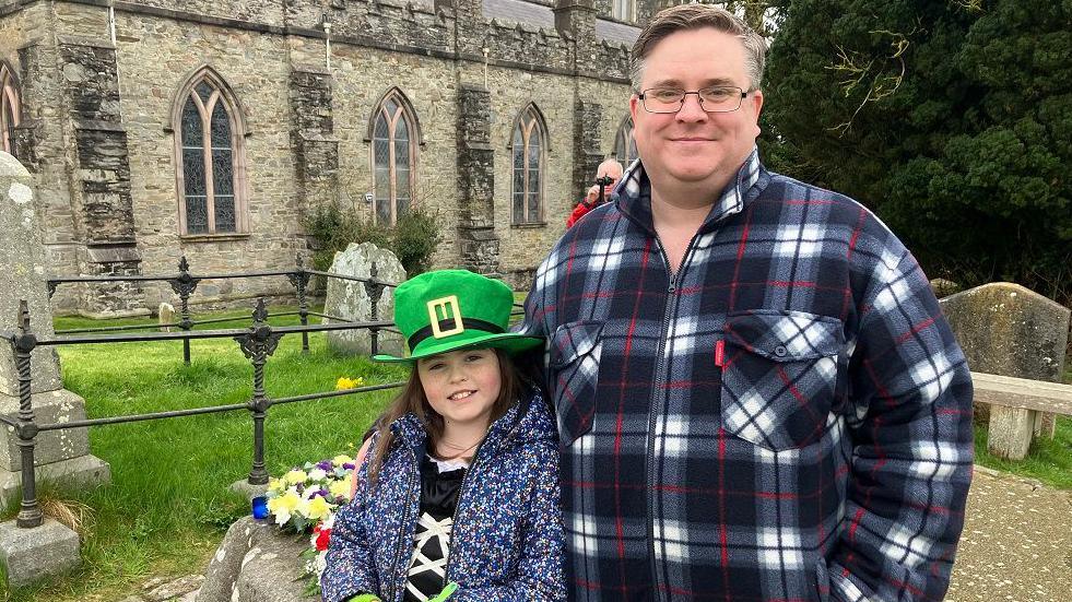 Damien Fitzsimmons and daughter Dearbhla were also at st Patrick’s grave