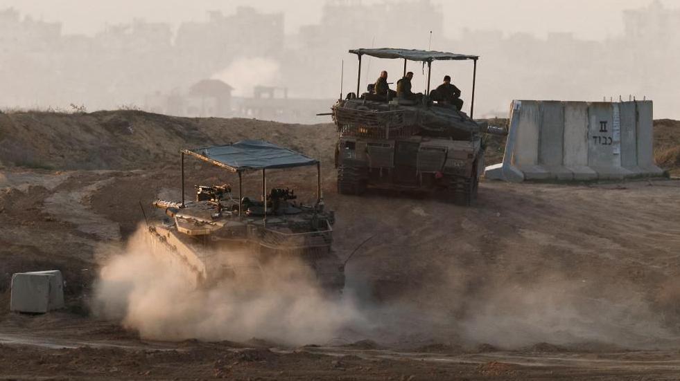 IDF tanks near Gaza border