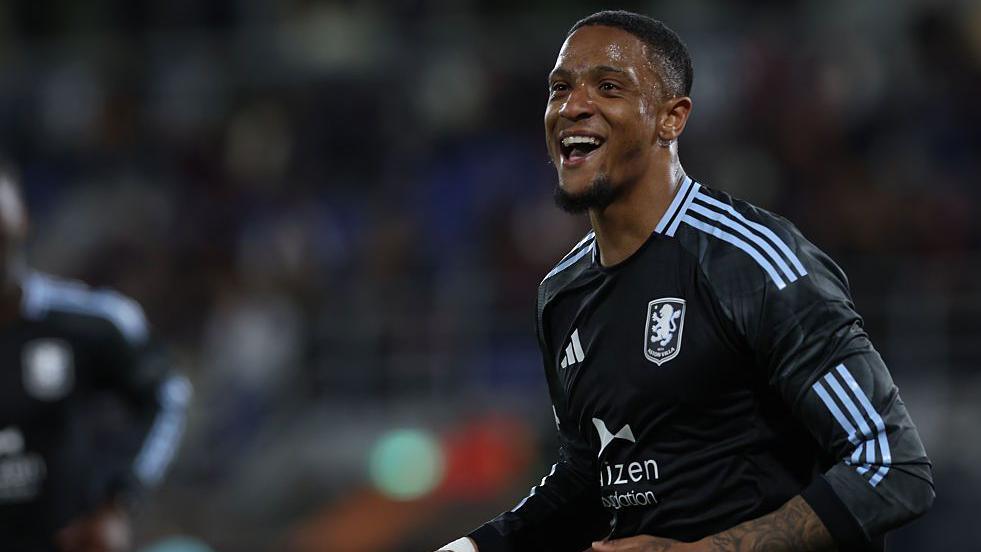 Ezri Konsa Ngoyo of Aston Villa celebrates 