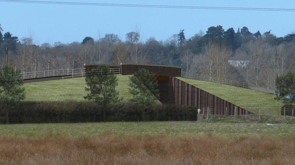 Artist's impression of the bridge planned for Ufton Nervet rail crossing