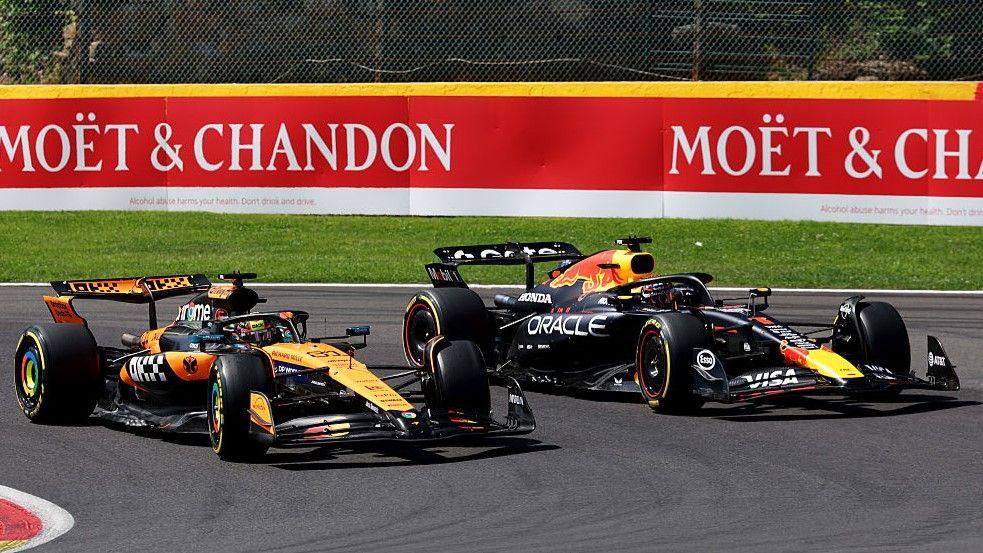 Oscar Piastri and Max Verstappen