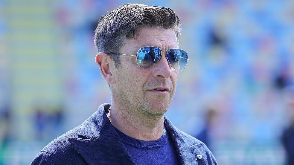 Italian referees chief Gianluca Rocchi ahead of a game in 2025