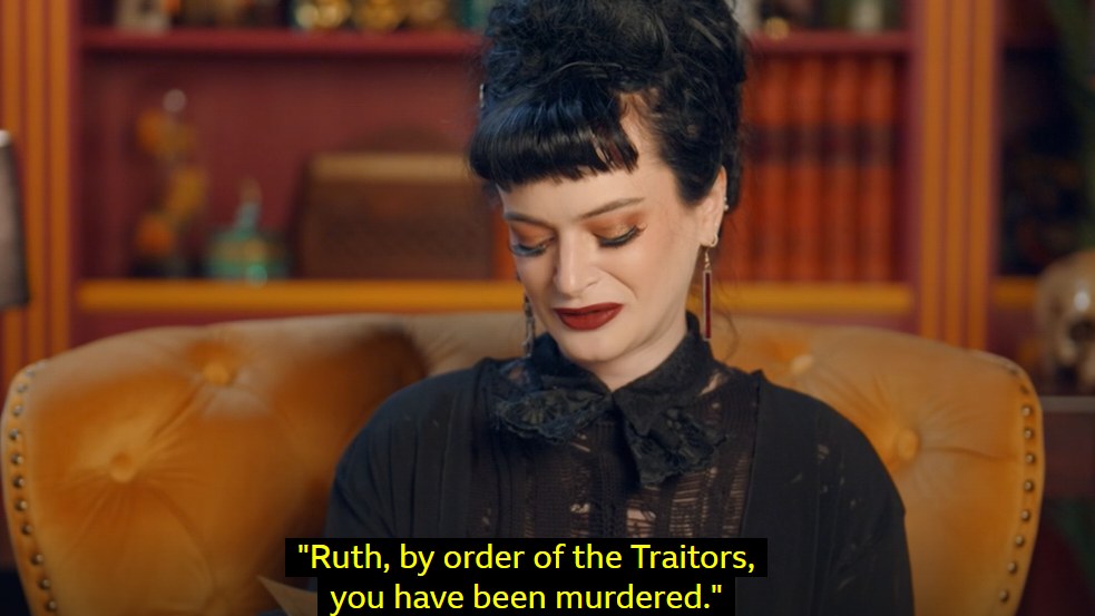 Ruth Codd being murdered on Traitors