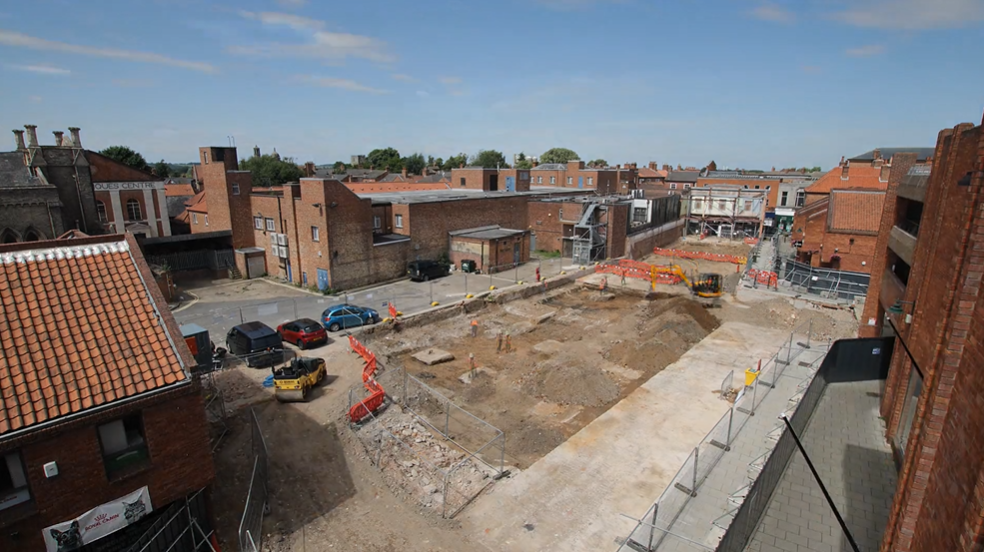 The site where the archaeological finds were made 