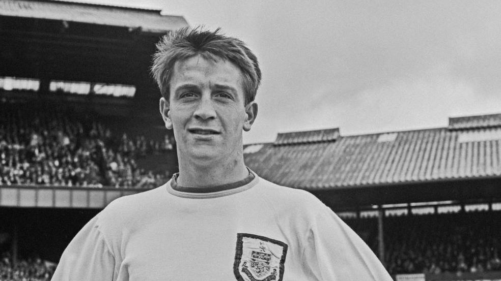 Northern Irish footballer Willie Irvine of Burnley FC