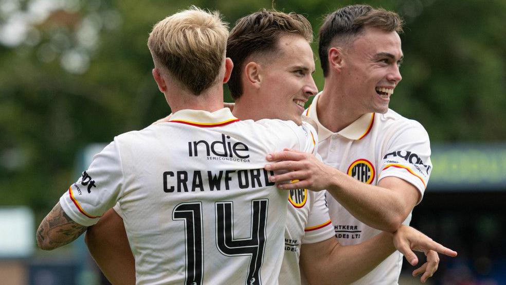 Partick Thistle players celebrating