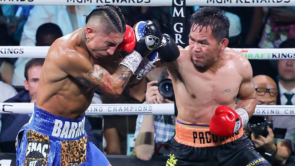 Mario Barrios and Manny Pacquiao