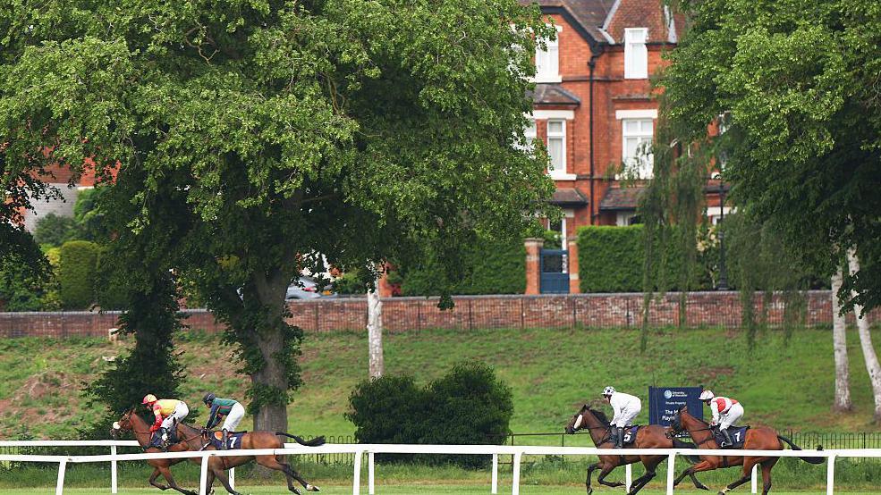 Action from a horse racing meeting at Worcester Racecourse last month