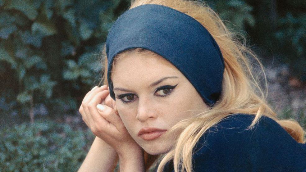 Brigitte Bardot on the set of "Le Mepris" 