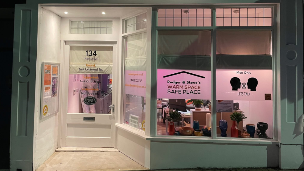 The white shop front called Rodger & Steve's Place in Ryde is a safe space for men to go and talk. 