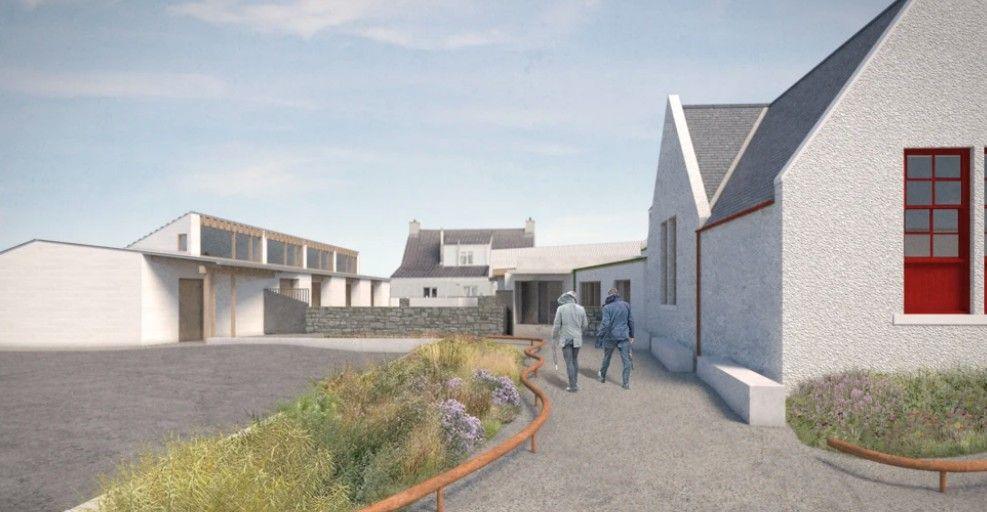 Ìomhaigh de dh' Ionad Eilean na h-Òige a th'anns an amharc aig CEE.