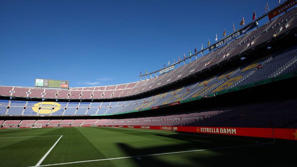 Nou Camp antes de que comenzara la construcción