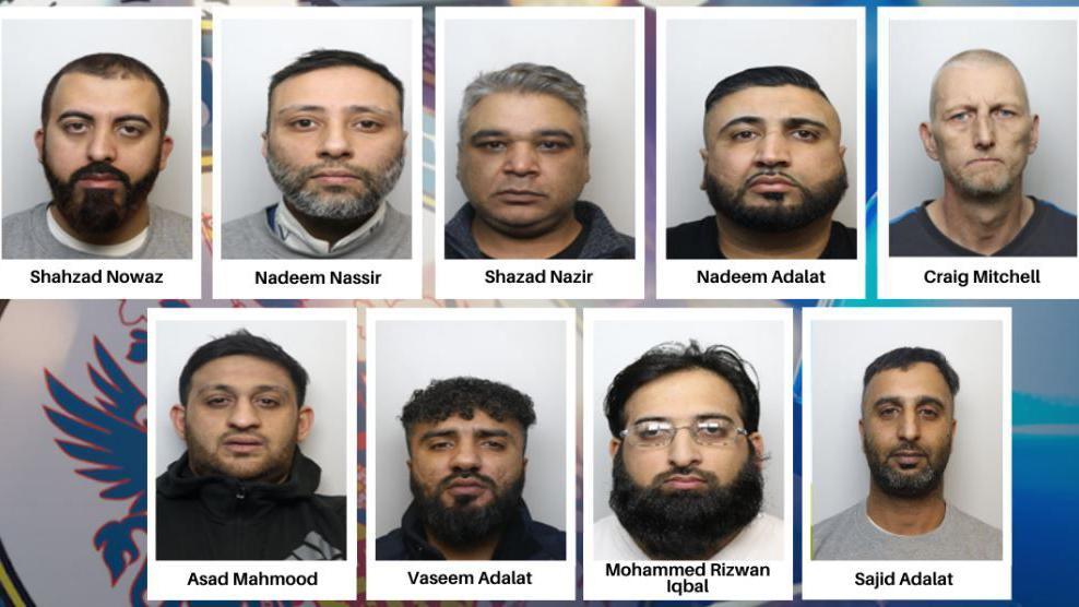 Photos of nine more of the men which were issued by West Yorkshire Police - all have been jailed for rape 