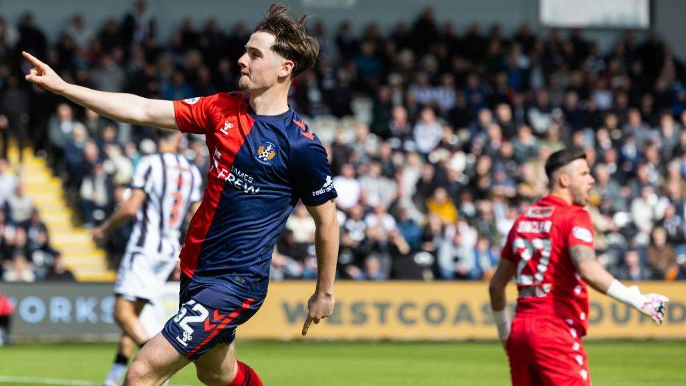 Findlay Curtis celebrates scoring for Kilmarnock