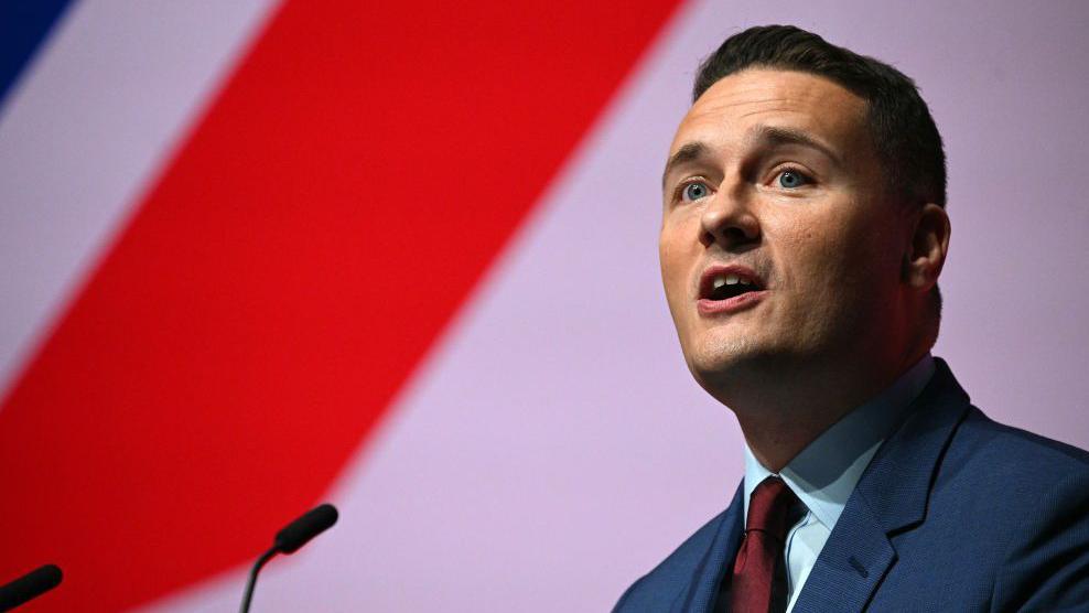 Health Secretary Wes Streeting speaking to the Labour Party conference in Liverpool