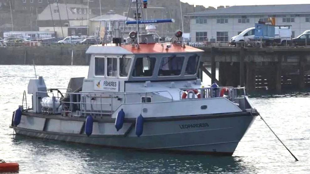 The Leopardess vessel out in the water