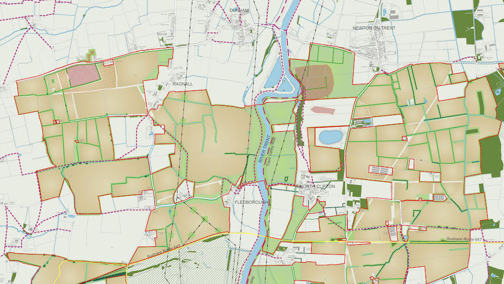 A map showing the area to be covered by the proposed solar farm