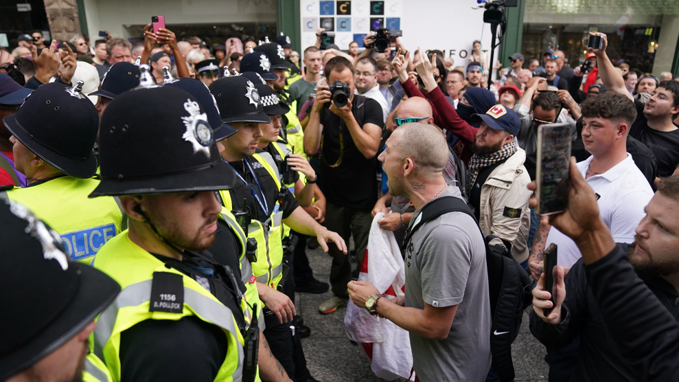 Protesters pictured in Nottingham on Saturday