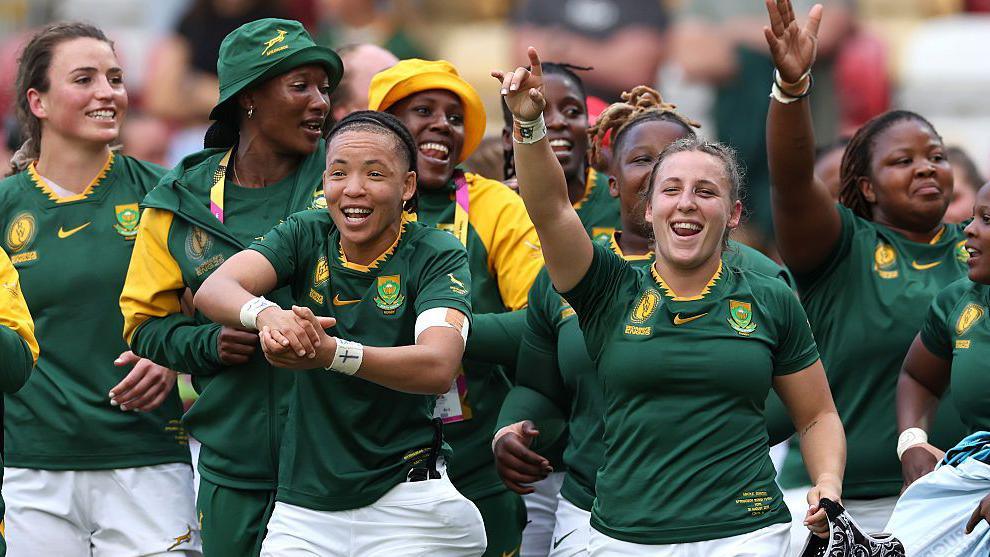 South Africa players celebrate
