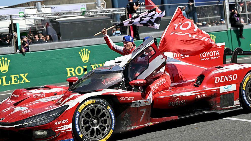 Toyota celebrate winning Le Mans 2026