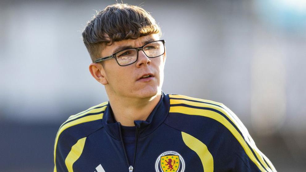 Dunfermline Athletic forward Andy Tod at Scotland training