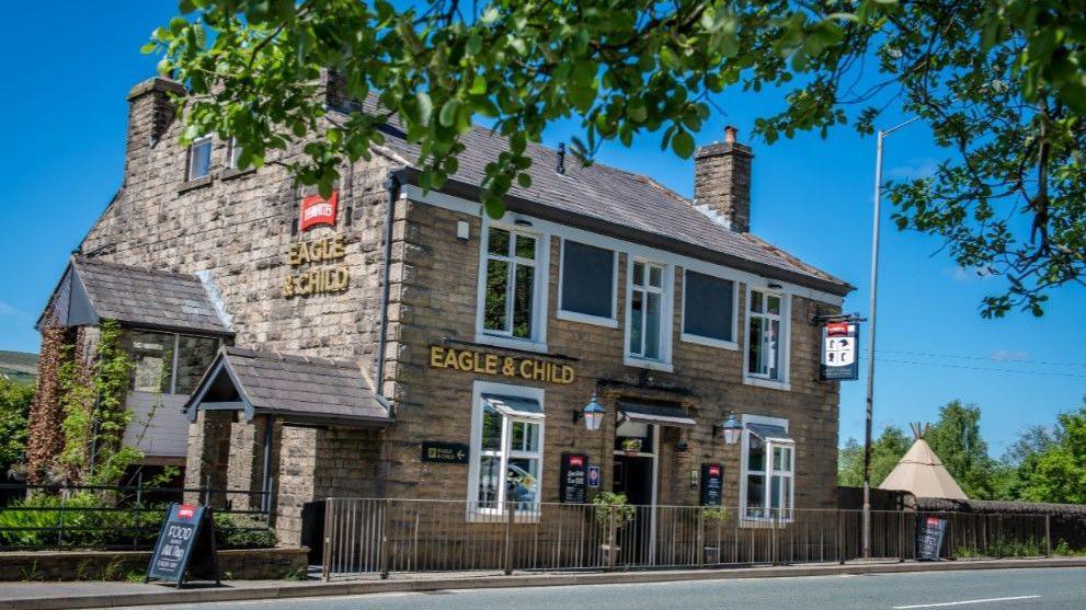 The front of the Eagle and Child pub in Ramsbottom