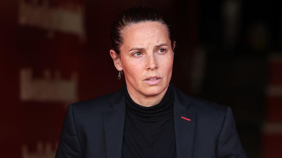 Rhian Wilkinson at Wales' game in Albania last month 