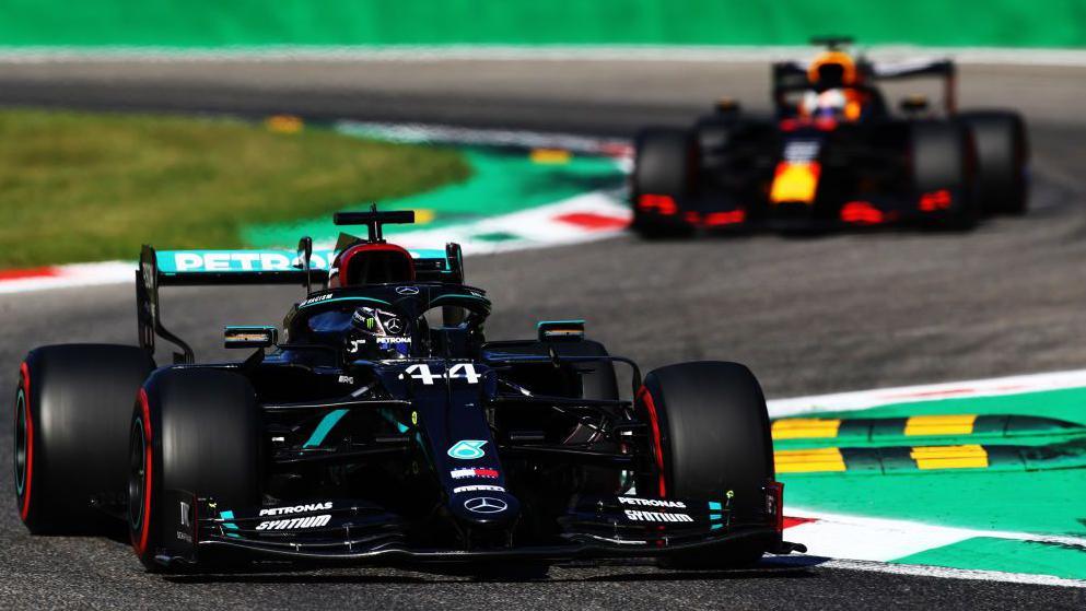 Lewis Hamilton in the Mercedes during qualifying for the 2020 Italian Grand Prix