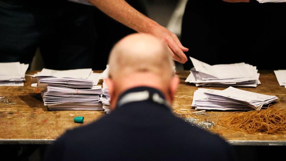 Ballot papers being counted