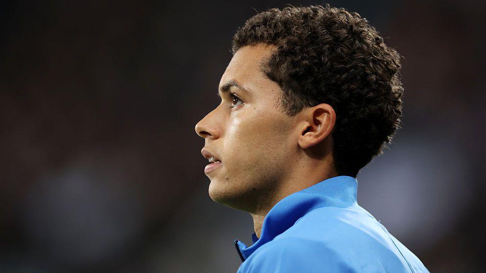 Brennan Johnson looks up to the sky