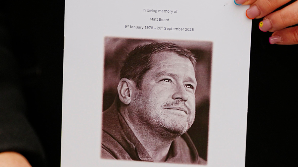 The order of service at the funeral of former Liverpool boss Matt Beard