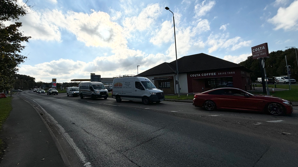 Traffic at Ollerton Roundabout