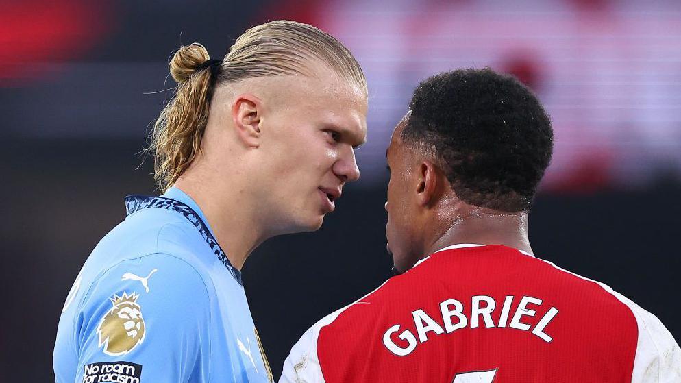 The long-running feud between Manchester City's Erling Haaland and Arsenal defender Gabriel switches to World Cup as Norway face Brazil in the last 16